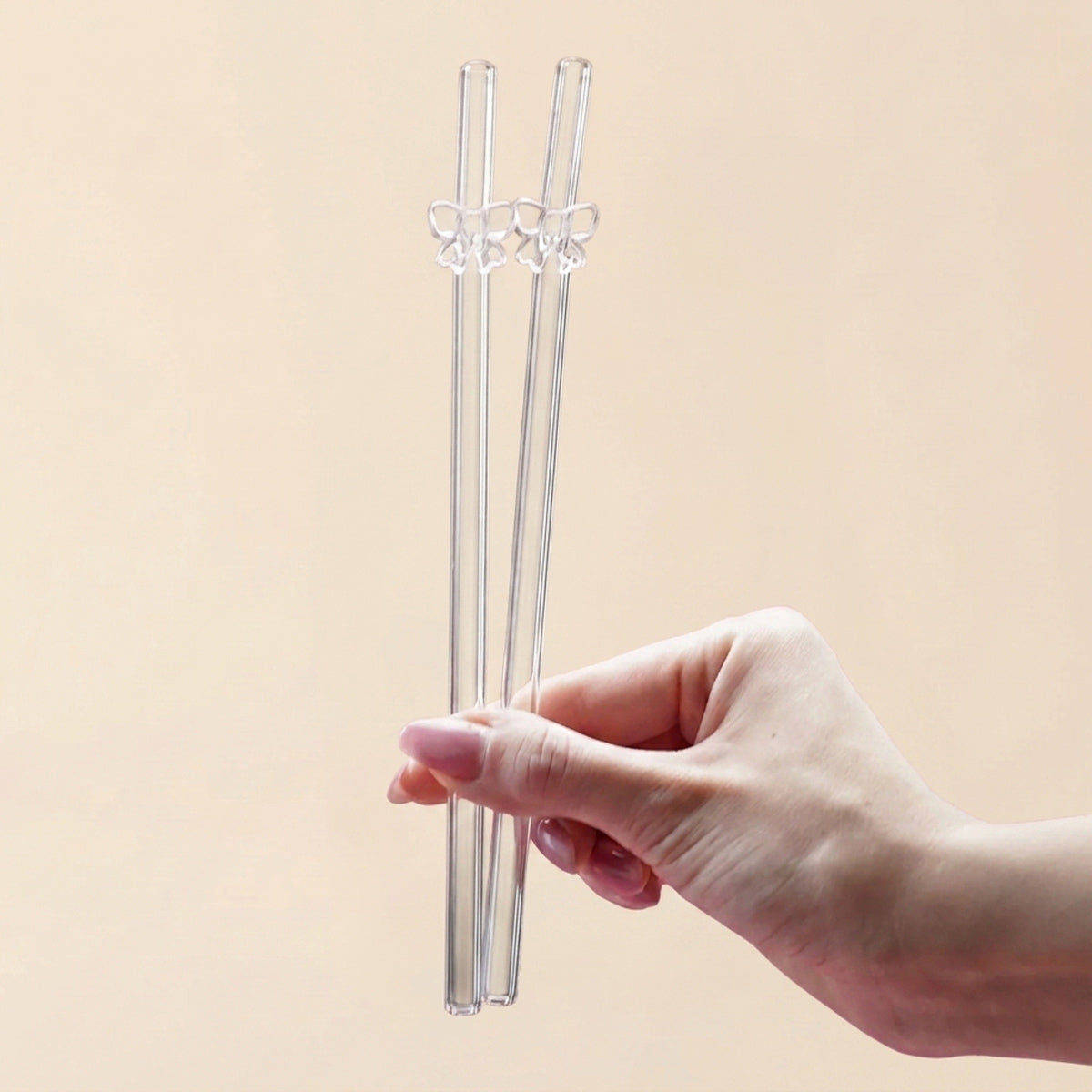 Glas Strohhalme "Ribbon"