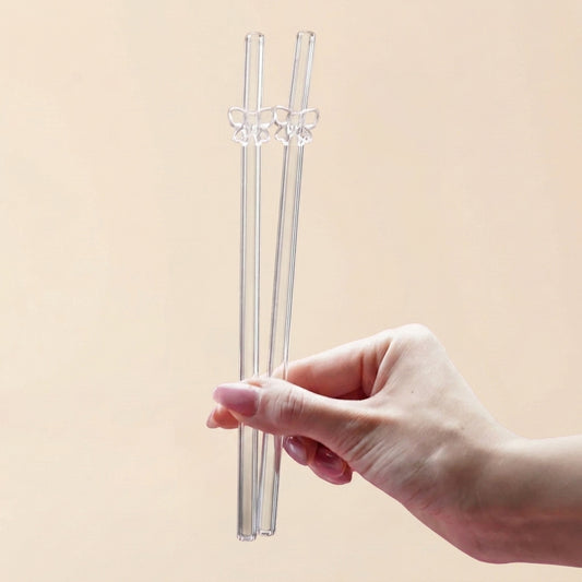 Glas Strohhalme "Ribbon"